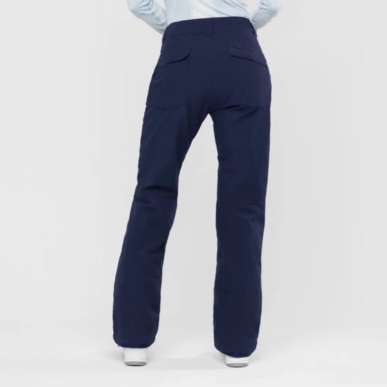 Calça De Esqui Salomon Edge Feminino Azul Marinho | PT J89541